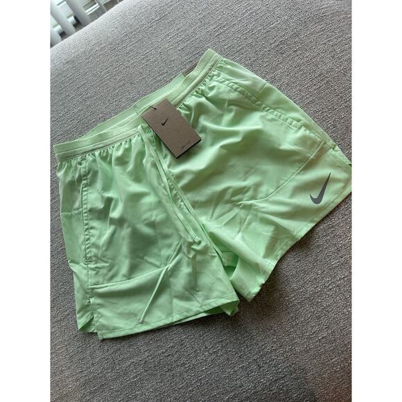 Nike Stride Dri-FIT 5" 2-in-1 Running Shorts Men's Small Green NEW - Picture 2 of 8